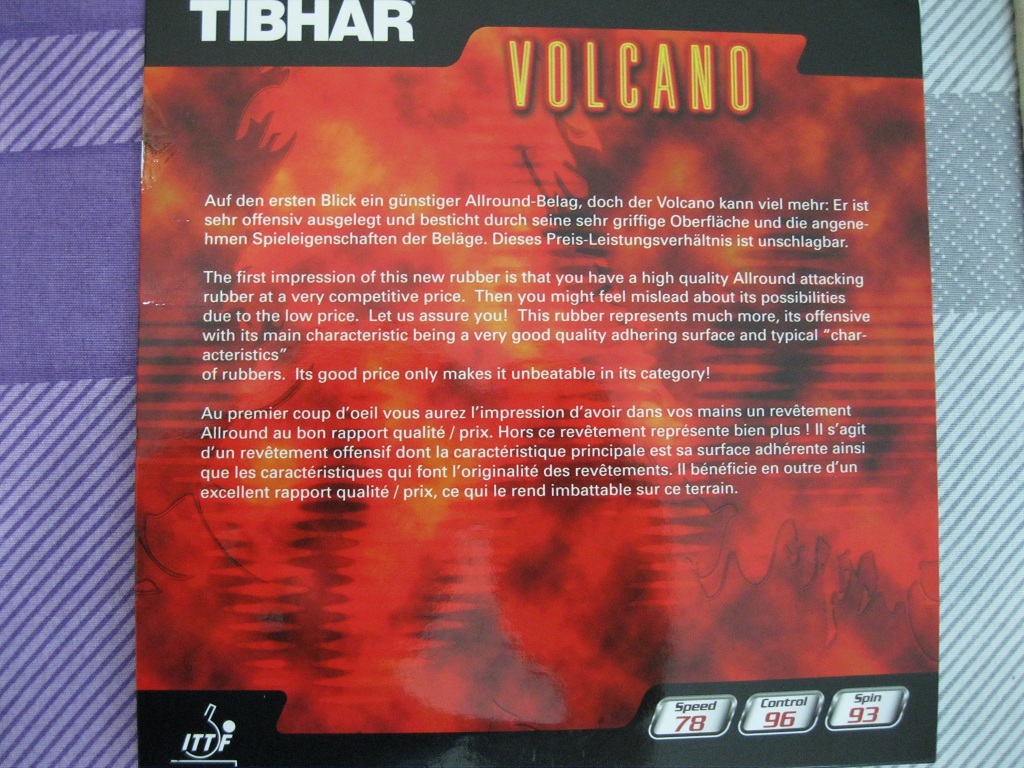 TIBHAR belag Volcano 